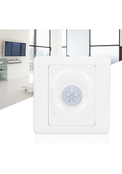 Vücut Hareket Sensörü Anahtarı Abs Yüksek Hassasiyet Ayarlanabilir Gecikme Kızılötesi Pır Kontrol AC180-250V (Yurt Dışından)