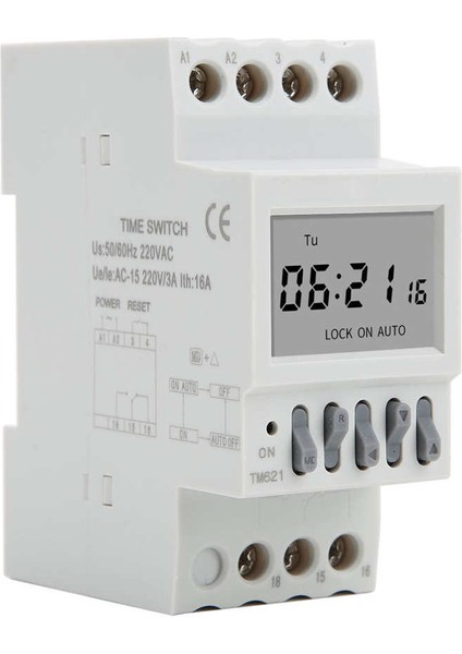 TM621 Dijital Zaman Anahtarı Röle Güç Zamanlayıcı Din Raylı, Geri Sayım Fonksiyonlu AC220V (Yurt Dışından) fiyatları