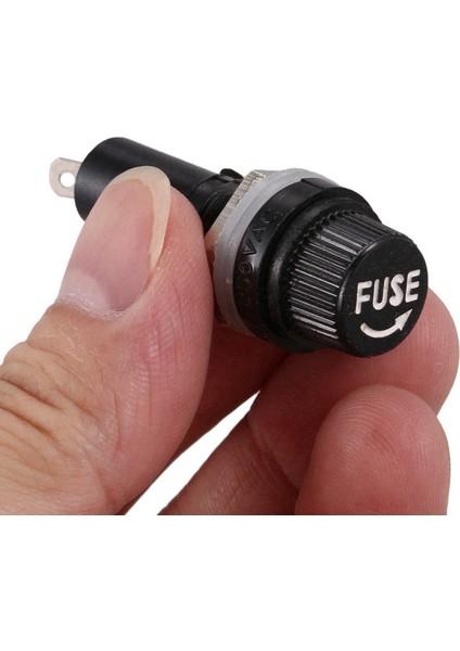 5 Adet Spst Siyah Düğme Açma/kapama Yuvarlak Basmalı Anahtar ile 5 Adet Ac 125V 15A Panel Montajlı Sigorta Tutucu (Yurt Dışından) fırsatları