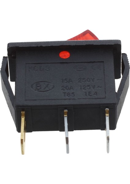 Baskülü Keser Açık Kapalı Bipolaire 250V 15A Rouge 3 Bornes (Yurt Dışından)