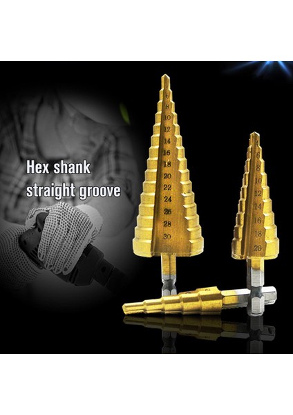 Adım Matkap Ucu, Koni Matkap, Düz Yuva Adım Matkap, Altıgen Saplı Adım Matkap, Ahşap Delik Kesici, Titanyum Kaplamalı Matkap Ucu, Sondaj Elektrikli El Aletleri Hss 1 1 1 Takım (Yurt Dışından) indirimleri