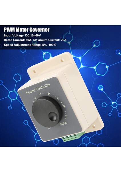 Pwm Dc Motor Valisi 12V/24V/36V/48V 20A Yüksek Güçlü Motor Hız Kontrol Anahtarı (Yurt Dışından)