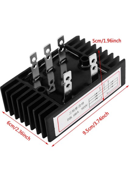 SQL100A 1600V Üç Fazlı Diyot Doğrultucu Ac'den Dc'ye Ücretsiz Posta (Yurt Dışından) fırsatları