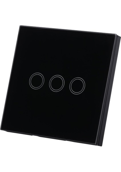 Akıllı Rf 433MHZ Uzaktan Dokunmatik Duvar Anahtarı Temperli Cam Panel LED Göstergesi Tek Yangın Kablosu Kontrolü (Yurt Dışından)
