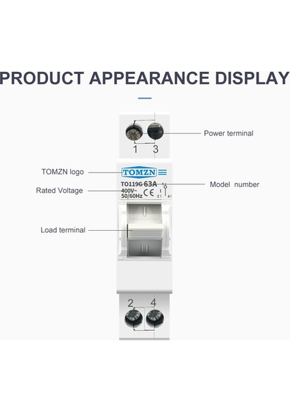 Tomzn TO119G 1 P 63A Mts Çift Güç Manuel Transfer Yalıtım Anahtarı Kilitleme Devre Kesici (Yurt Dışından) fiyatları