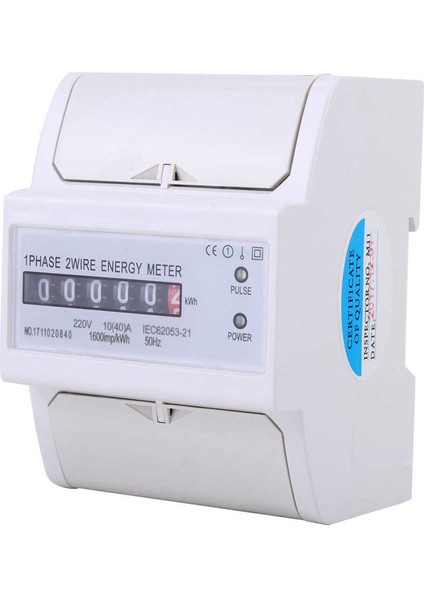 Adet 220V 1 Fazlı 2 Telli Dın Raylı Elektronik Enerji Kwh Metre 50Hz 10(40)A Is (Yurt Dışından) modelleri