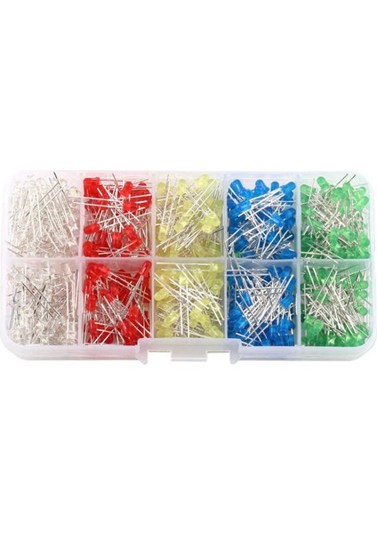 LED Diyotlar 500 Adet 3mm Açık Beyaz Sarı Kırmızı Mavi Yeşil Diyot Çeşitler Dıy Kiti ve Ev Ofis Sanayi Aletleri Için (Yurt Dışından) modelleri