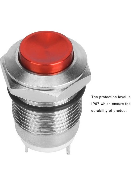 Adet Metal Düğme Anahtarı 2 Pin IP67 Su Geçirmez Işıksız Sıfırlama 12MM (Kırmızı Yeşil Sarı Mavi Bl Metalik) (Yurt Dışından) fırsatları