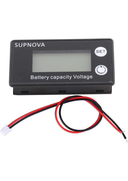 LCD 12V Pil Kapasitesi Göstergesi Test Cihazı Lityum Evrensel Dijital Ekran Voltmetre (Yurt Dışından)