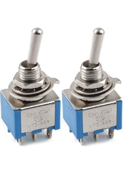 2x Ac 3A/250V 6A/125V 6 Pin Dpdt Açık/açık 2 Pozisyon Mini Geçiş Anahtarı Mavi (Yurt Dışından)