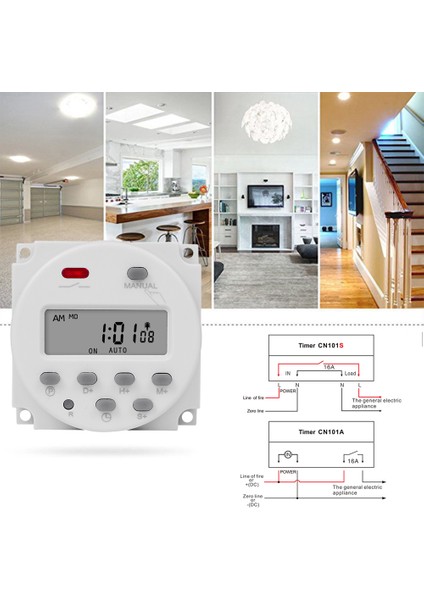 CN101S 1 Ikinci Aralık 5V 12V 24V 110V 220V Dijital Zamanlayıcı Anahtarı Programlanabilir Zaman Rölesi Programcısı Yepyeni ve Kaliteli (Yurt Dışından) modelleri