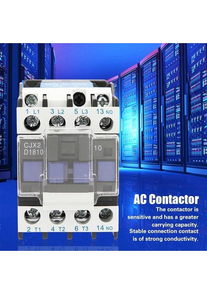 Elektrikli Ac Kontaktör 18V 220V Elektrikli Endüstriyel Yüksek Hassasiyetli CJX2-1810 Istikrarlı ve Çeşitli Çalışma Ortamları Için Uygundur (Yurt Dışından) indirimleri