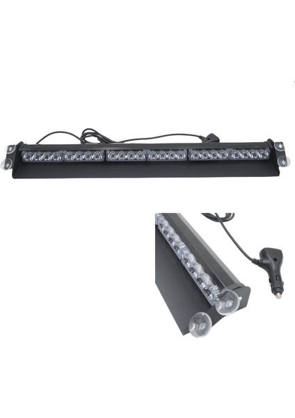 Çakar Lamba 70CM 12-30V Vantuzlu 24 Ledli Kırmızı-Mavi / LAPA541