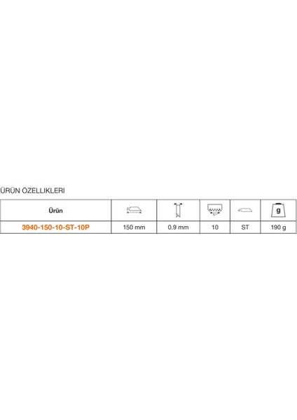 İsveç Yapımı Tilki Kuyruğu Bıçağı 3940-150-10-ST-10P