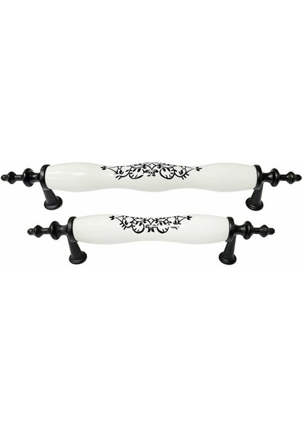 Siyah Polimer Mobilya Dolap Çekmece Kulpları 160MM 24 Adet