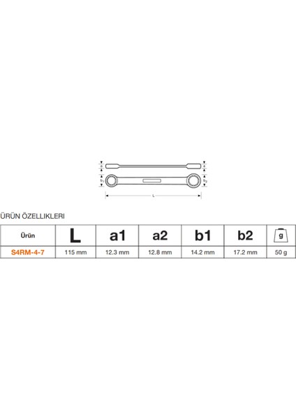 Cırcırlı Anahtar S4RM-4-7