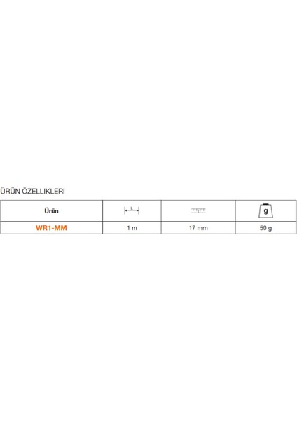 1m Tahta Cetvel Wr1-Mm