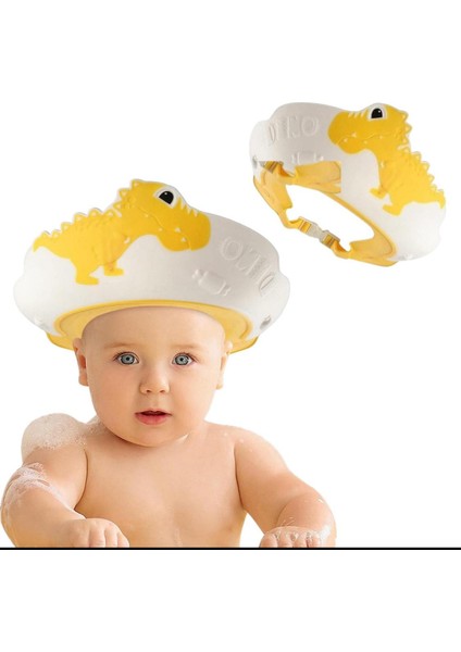 Mooie Baby's Dino Banyo Şapkası , Slikon Çocuk Duş Tacı , Sevimli Dinazor , Ayarlanabilir Tasarım, 6AY-9YAŞ