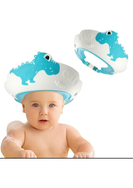 Mooie Baby's Dino Banyo Şapkası , Slikon Çocuk Duş Tacı , Sevimli Dinazor , Ayarlanabilir Tasarım, 6AY-9YAŞ