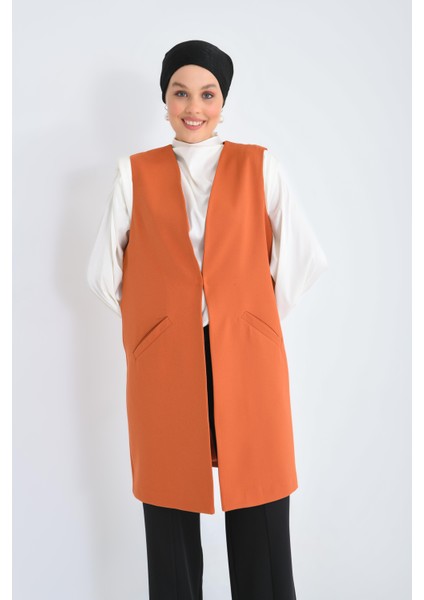 Kiremit Agraf Kapama Cepli Rahat Kesim Yelek modelleri