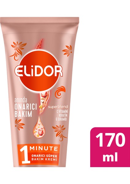 1 Minute Onarıcı Süper Saç Bakım Kremi Anında Onarıcı Bakım 170 ml