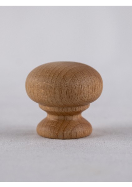 Kayın Ağacından 1 Adet Mobilya Kulp, Doğal Ham Ahşap Mantar Düğme Kulp