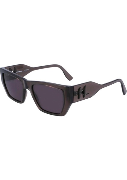Karl Lagerfeld KL6123S 020 54 Unisex Dikdörtgen Şeffaf Füme Kemik Güneş Gözlüğü