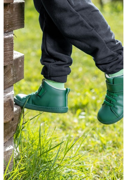 Smart Walker High Top Yeşil Işık Barefoot Çocuk Bot