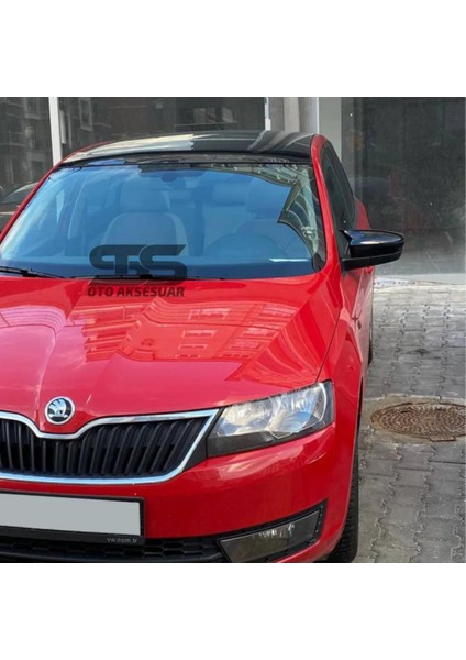 Fruens Skoda Rapid 2015-2017 Uyumlu Batman Yarasa Ayna Kapağı Piano Black Abs Plastik fırsatları