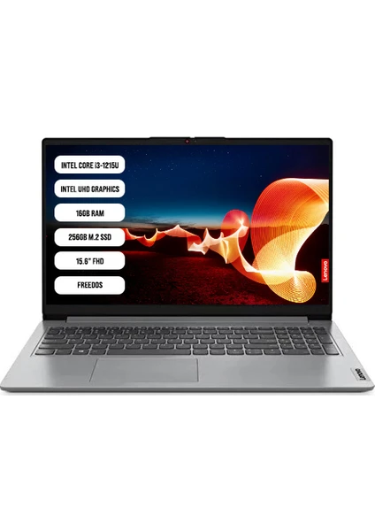 Ip1 82QD0072TX-03 I3-1215U 16GB 256GB SSD 15.6" Freedos