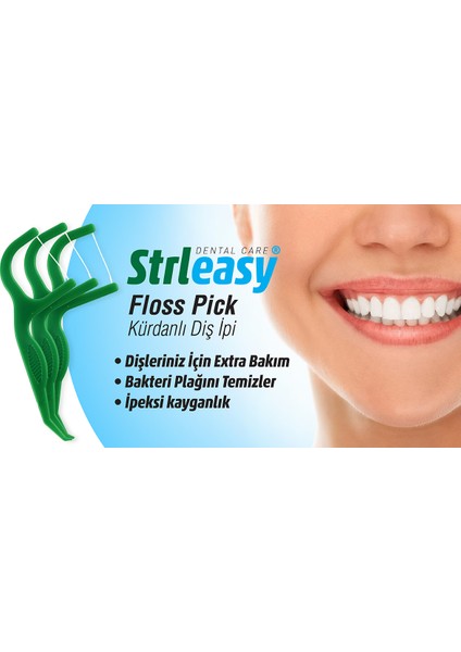 Kürdanlı Diş İpi (Floss Picks) 32'li