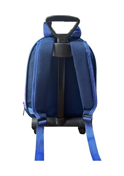 Anaokulu Çocuk Çekçekli Valiz Sırt Çantası Çekçekli Erkek Kız Çocuk F99 Araba Okul Çantası 2in1 Model Abs Ön Yüzey 5d Boyutlu Mavi