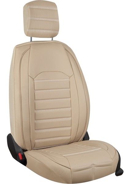 fiat Stilo Lüx Deri Oto Koltuk Kılıfı 5'li Set Tam Takım Orjın Bej