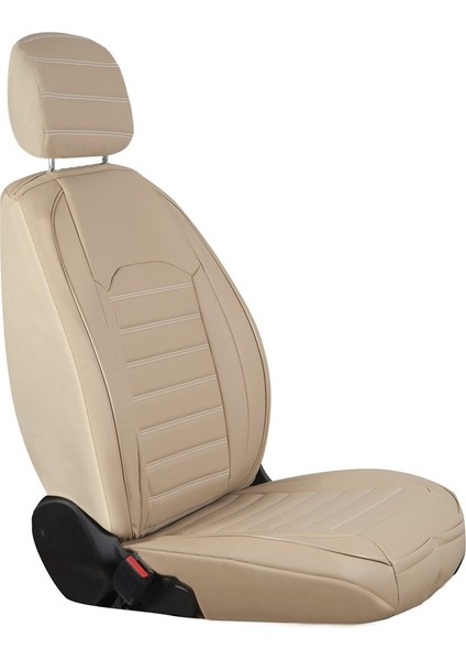 fiat Stilo Lüx Deri Oto Koltuk Kılıfı 5'li Set Tam Takım Orjın Bej