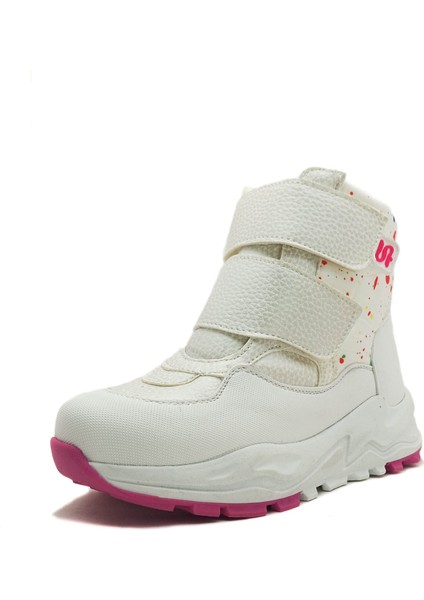 Beyaz Renk Su Geçirmez Cırtlı Çocuk Bot