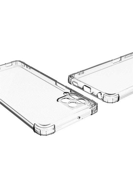 Samsung Galaxy A22 Köşeli Şeffaf Anti Shock Silikon Kılıf