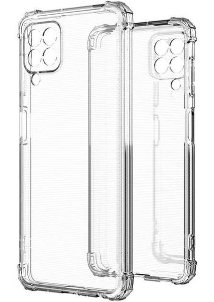 Samsung Galaxy A22 Köşeli Şeffaf Anti Shock Silikon Kılıf