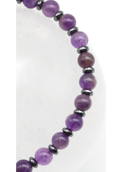 Ametist Doğal Taş Makrome Örme Bileklik fiyatları