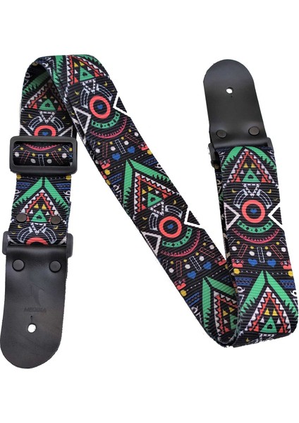 Desenli Renkli Gitar Askısı
