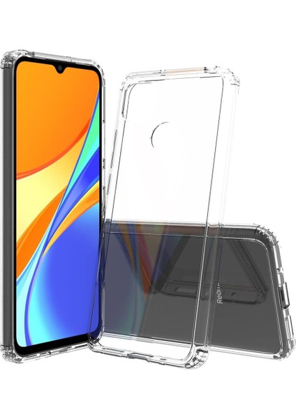 Xiaomi Redmi 9c Köşeli Şeffaf Anti Shock Silikon Kılıf