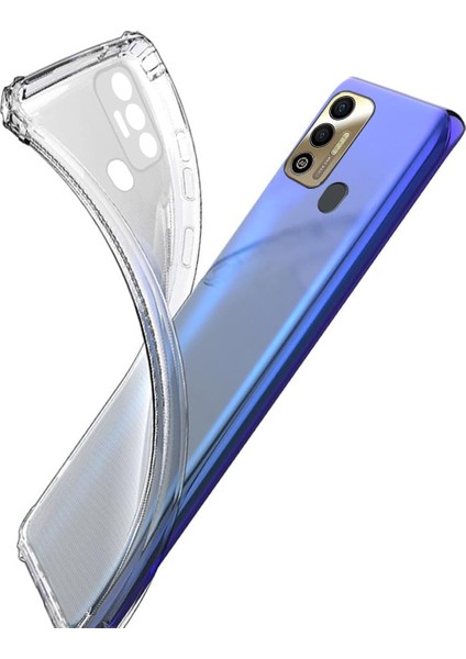 Tecno Camon Spark 7t Köşeli Şeffaf Anti Shock Silikon Kılıf modelleri