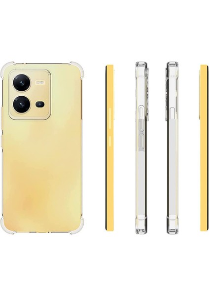 Vivo Y35 Köşeli Şeffaf Anti Shock Silikon Kılıf modelleri