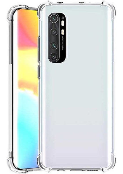Xiaomi Mi Note 10 Lite Köşeli Şeffaf Anti Shock Silikon Kılıf