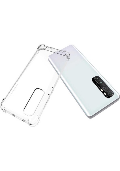 Xiaomi Mi Note 10 Lite Köşeli Şeffaf Anti Shock Silikon Kılıf modelleri