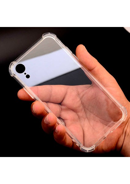 Apple iPhone Xr Köşeli Şeffaf Anti Shock Silikon Kılıf