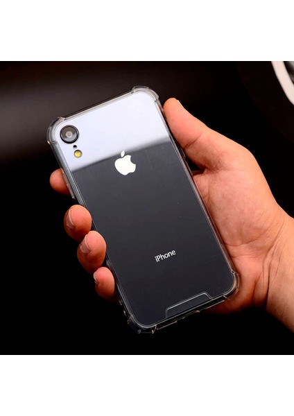 Apple iPhone Xr Köşeli Şeffaf Anti Shock Silikon Kılıf fiyatları