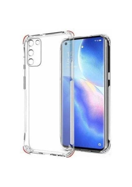 Oppo A55 Köşeli Şeffaf Anti Shock Silikon Kılıf