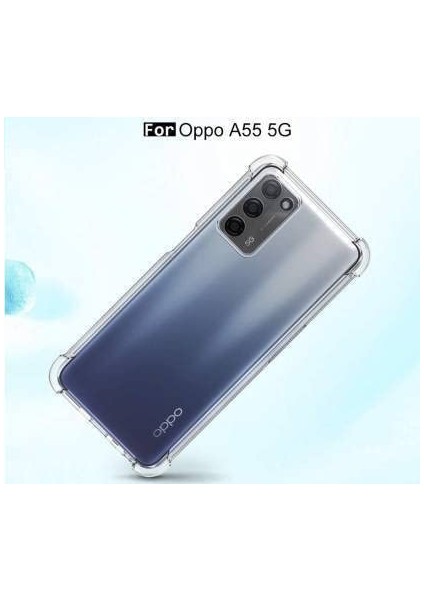 Oppo A55 Köşeli Şeffaf Anti Shock Silikon Kılıf fiyatları