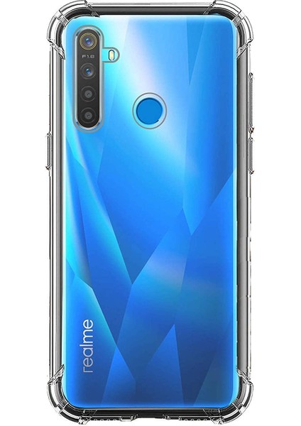 Realme 6 Köşeli Şeffaf Anti Shock Silikon Kılıf