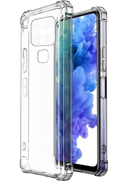 Tecno Camon 16 Köşeli Şeffaf Anti Shock Silikon Kılıf